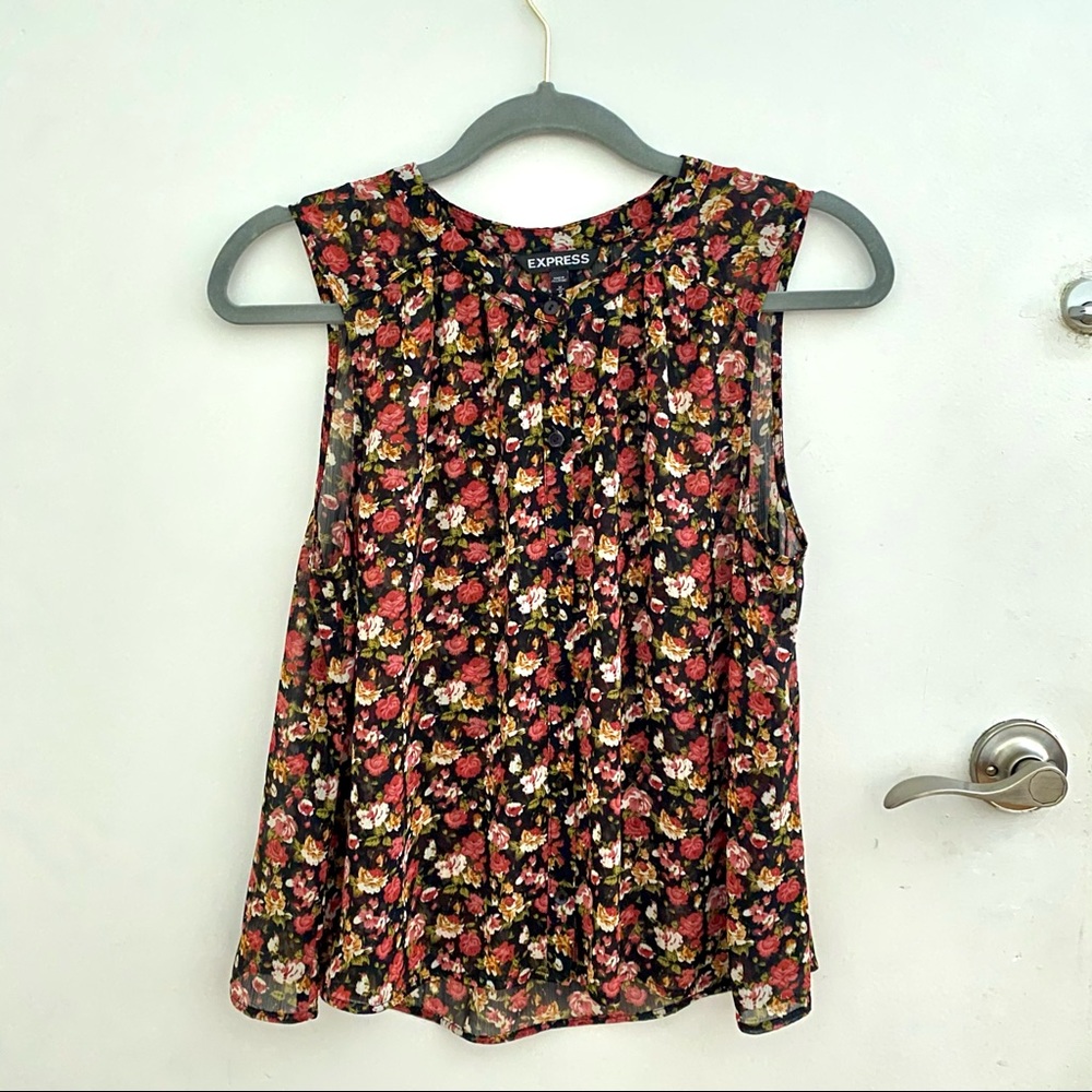 Express Sheer Sleeveless Blouse NWOT